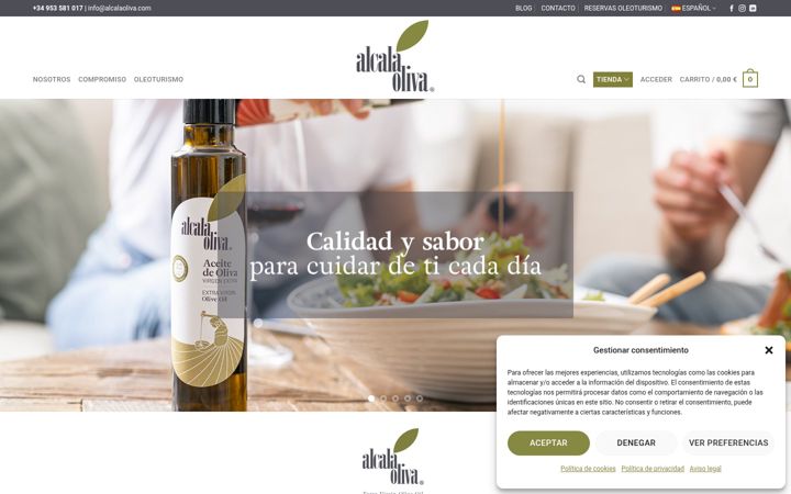 Ekrānuzņēmums no alcalaoliva.com