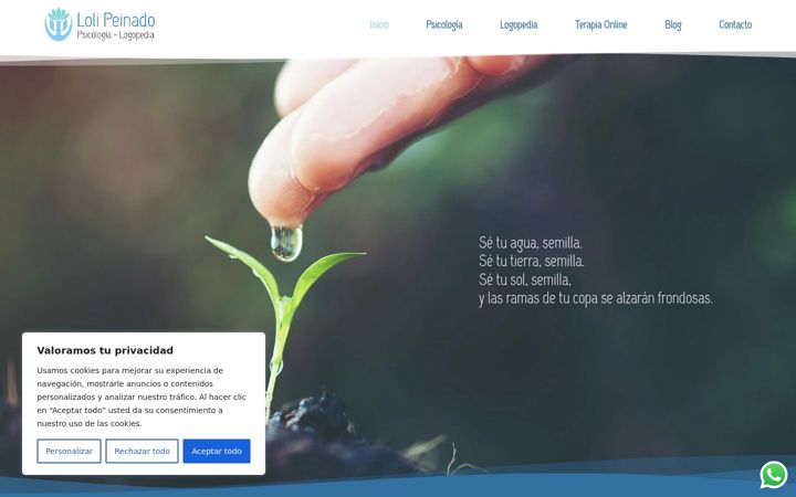 Captură de ecran a alcalapsicologos.es