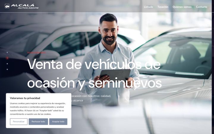 Screenshot of alcalautocasion.com
