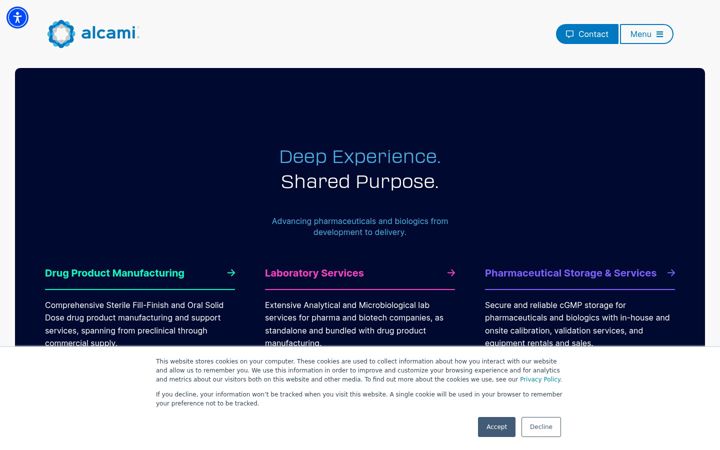 Screenshot of alcami.com