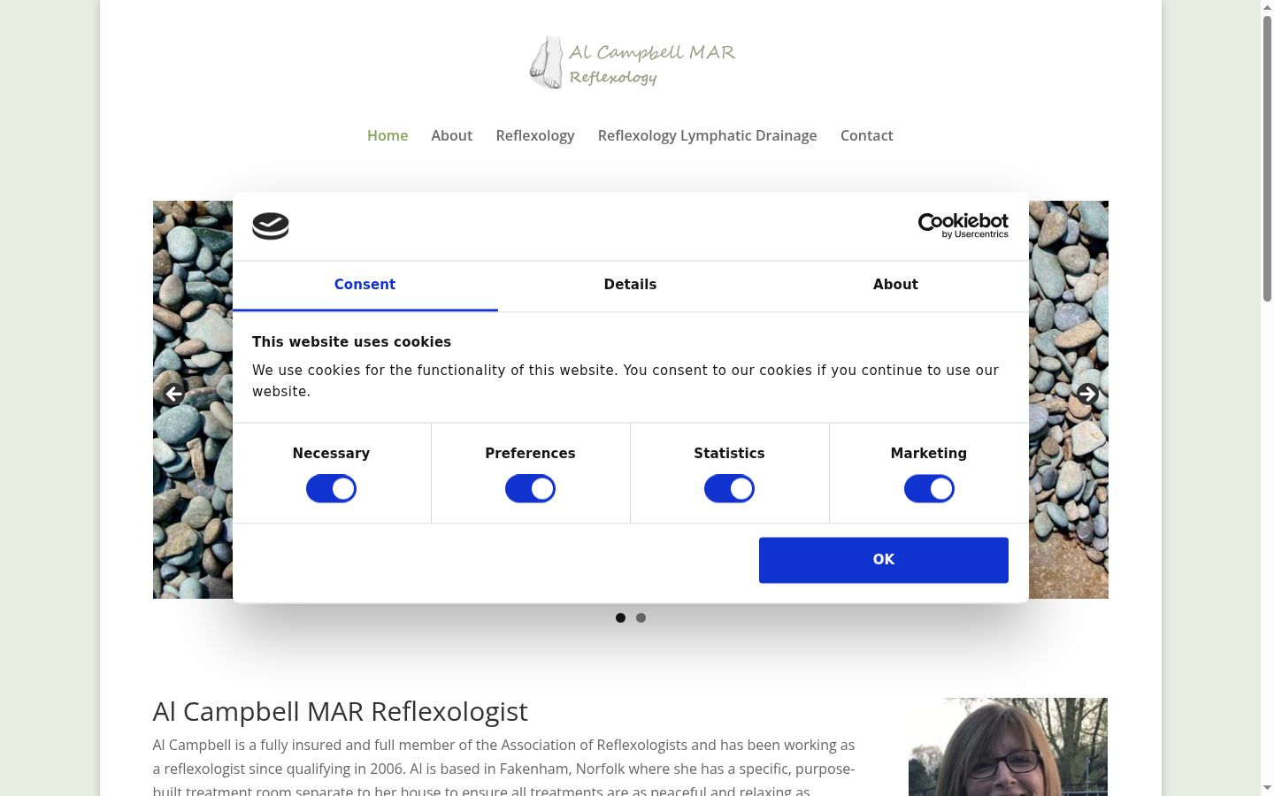 Screenshot des Einwilligungsbanners vor jeglicher Interaktion
