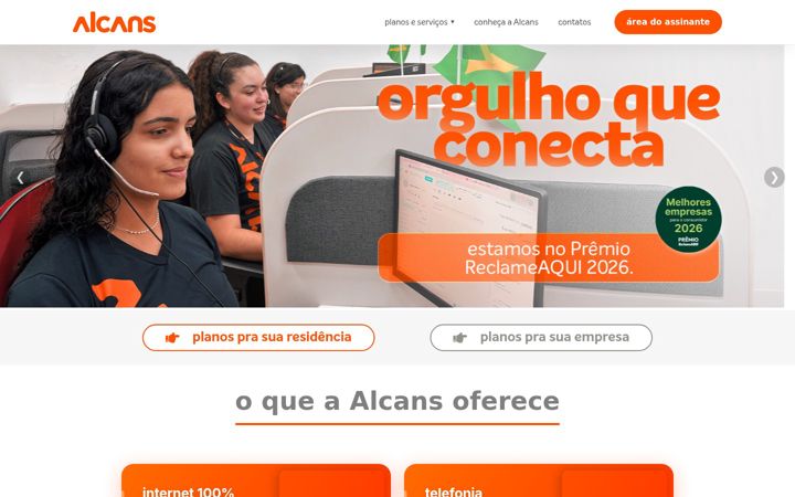 Screenshot of alcans.com.br