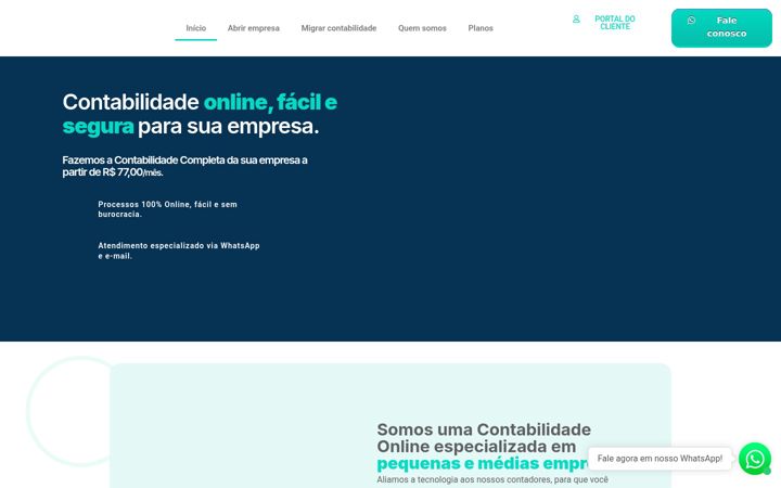 Screenshot of alcanscontabilidade.com.br