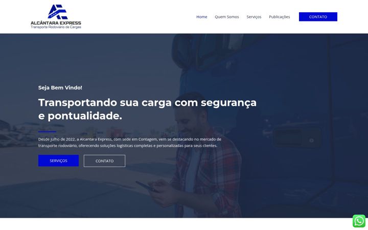 Ekraanipilt saidist alcantaraexpress.com.br