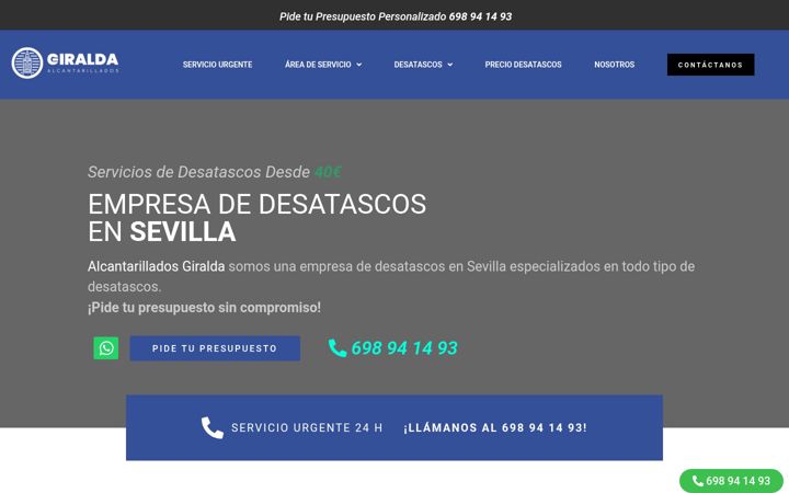 Captura de pantalla de alcantarilladosgiralda.com