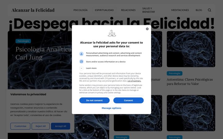 Screenshot of alcanzarlafelicidad.com
