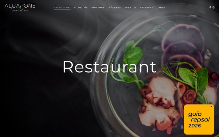 Screenshot of alcaponerestaurant.com