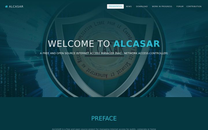 Screenshot of alcasar.net