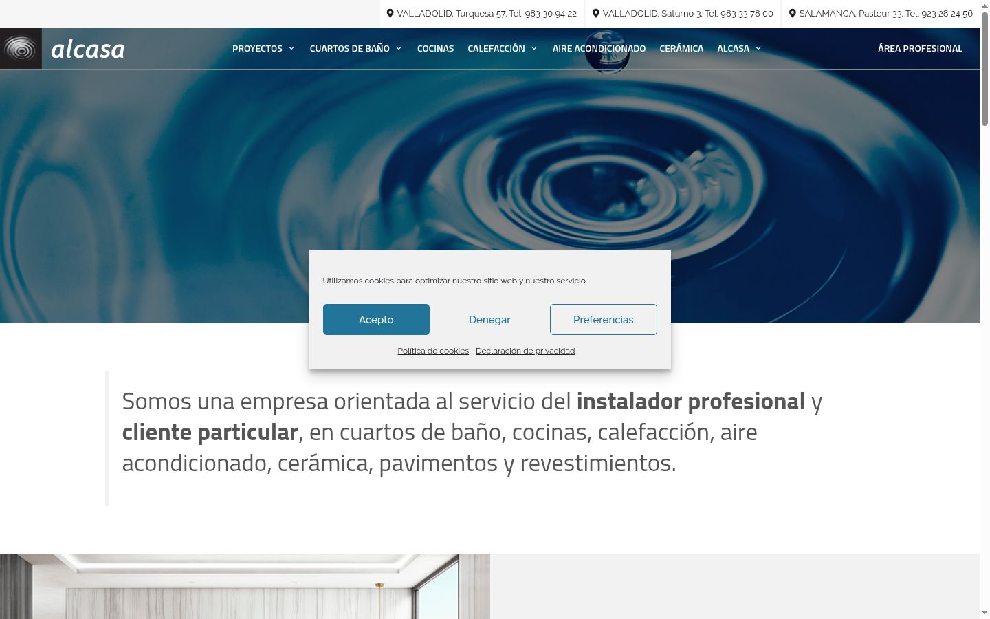 Screenshot of the consent banner shown before any interaction