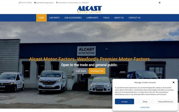 Screenshot of alcastmotorfactors.ie