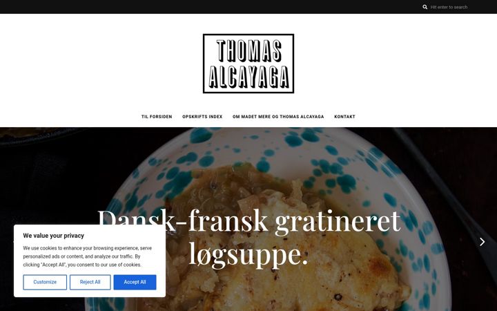 Screenshot of alcayaga.dk