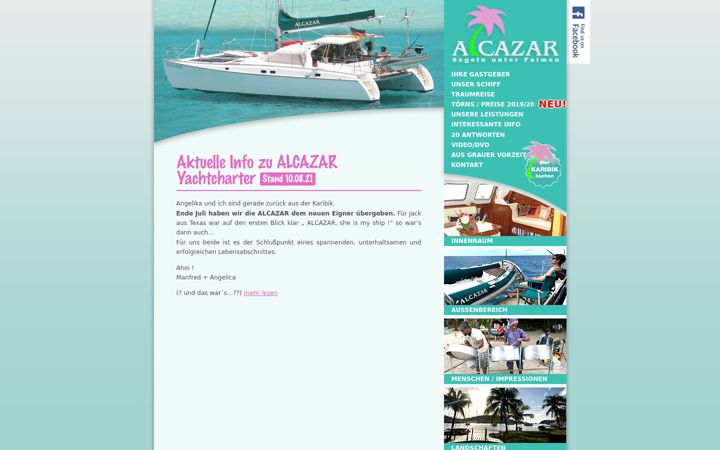 Screenshot of alcazar-yachtcharter.com