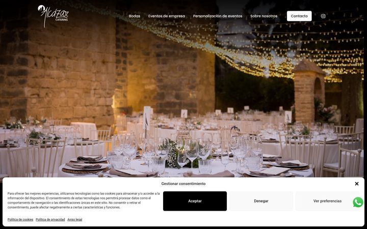 Screenshot of alcazarcatering.es