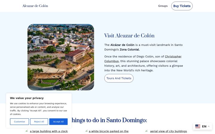 Screenshot of alcazardecolon.com