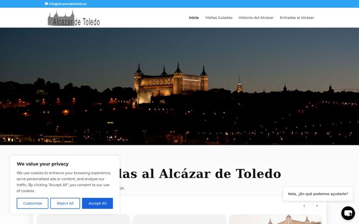 Screenshot of alcazardetoledo.es