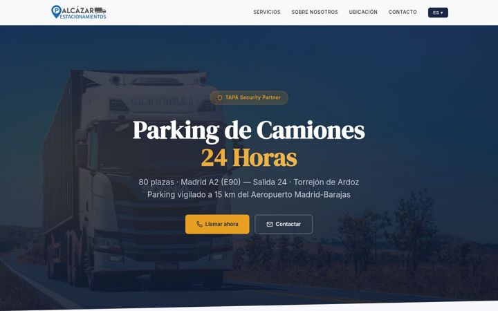Screenshot of alcazarestacionamientos.es