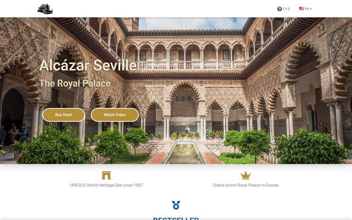 Captura de pantalla de alcazarseville-tickets.com