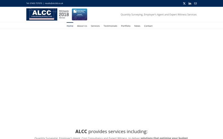 Ekrano kopija alccltd.co.uk