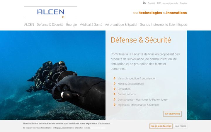 Screenshot di alcen.com