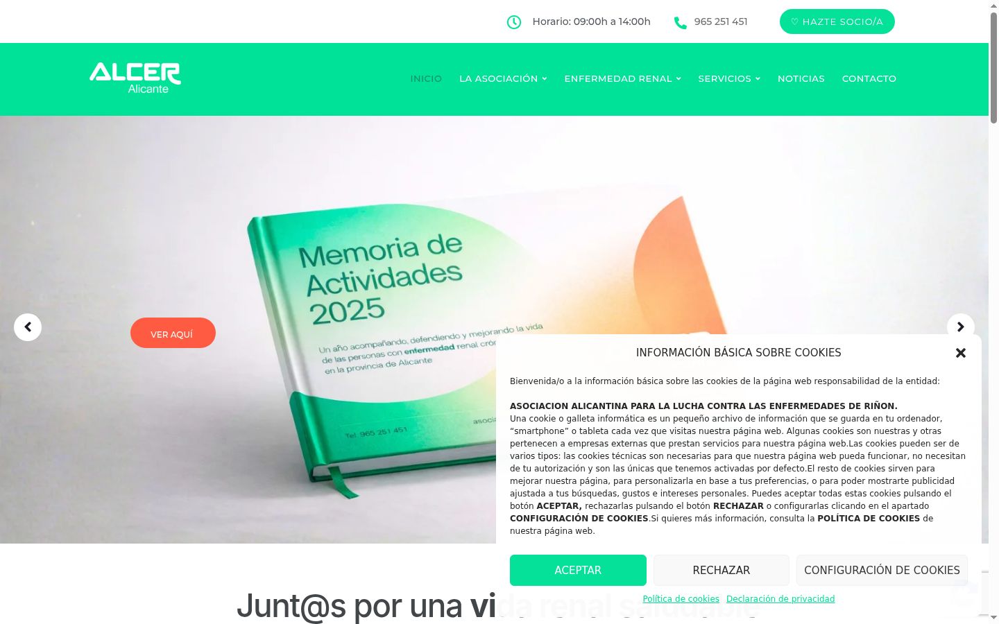 Screenshot tal-banner tal-kunsens muri qabel kwalunkwe interazzjoni