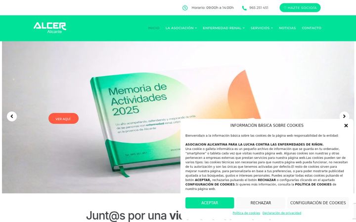 Screenshot ta' alceralicante.org