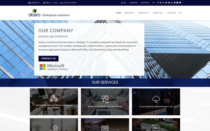 Screenshot di alcero.com