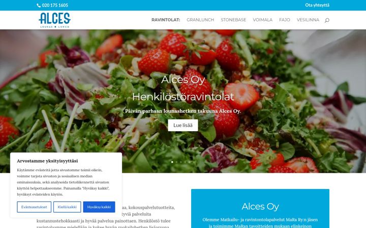 Screenshot di alces.fi