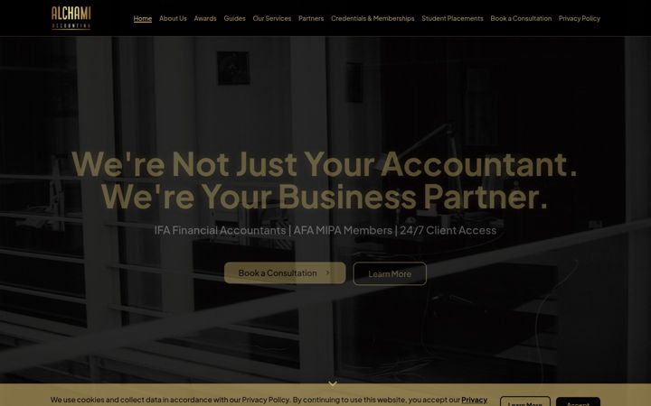 Screenshot of alchamiservices.uk