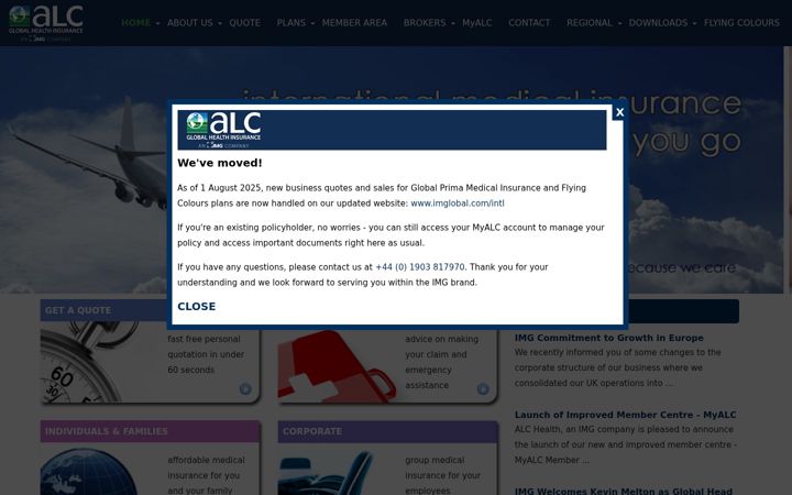 Screenshot of alchealth.com