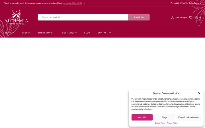 Skärmbild av alchemiafitobottega.it