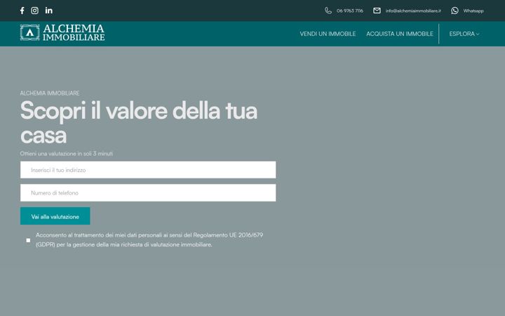 Screenshot of alchemiaimmobiliare.it