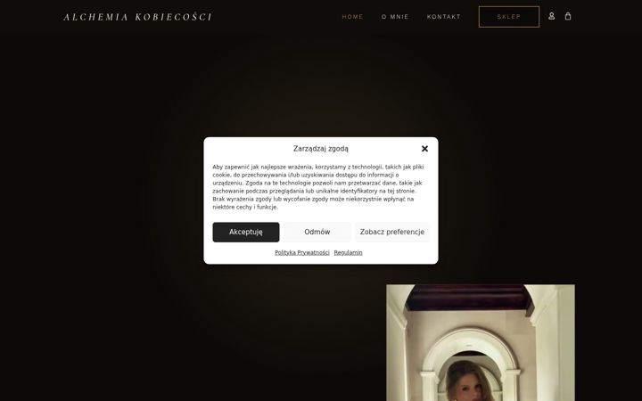 Screenshot of alchemiakobiecosci.pl