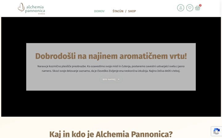 Screenshot of alchemiapannonica.com