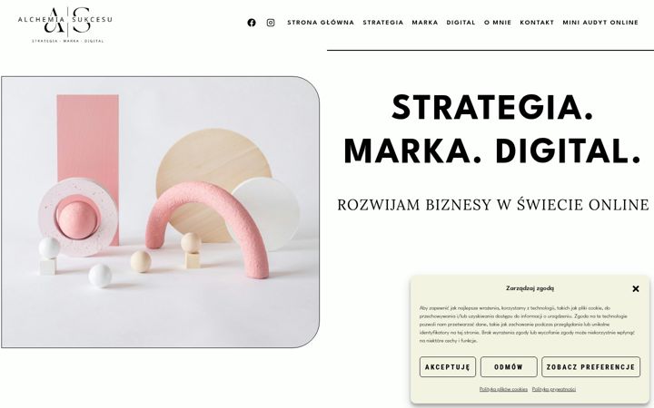 Captură de ecran a alchemiasukcesu.com.pl
