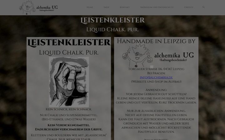 Screenshot of alchemika.de