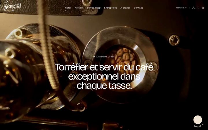 Screenshot of alchemists.coffee