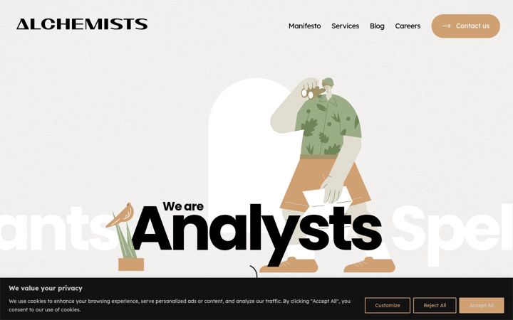 Screenshot of alchemists.rs