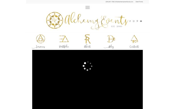 Screenshot of alchemyeventsnola.com