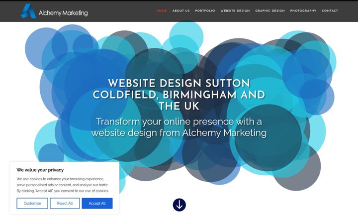 Screenshot ta' alchemymarketing.co.uk