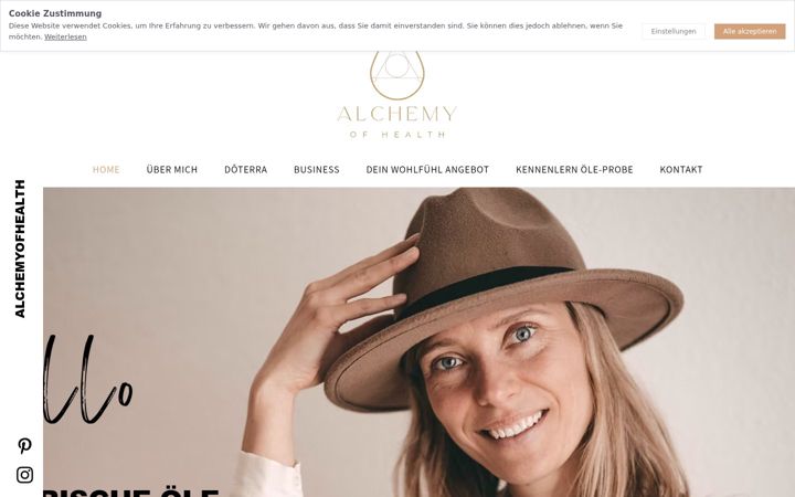 Screenshot ta' alchemyofhealth.de