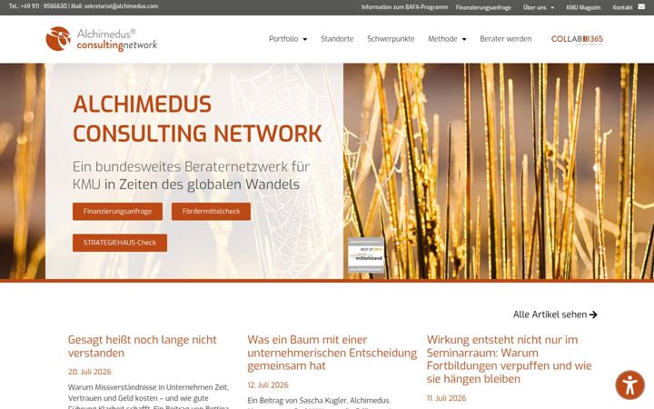 Screenshot ta' alchimedus.de