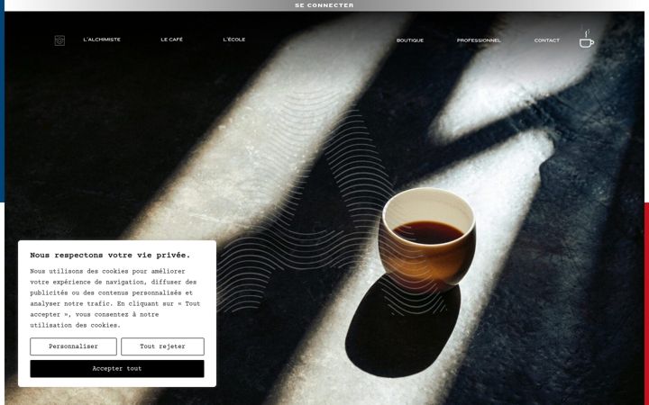 Captura de ecrã de alchimiste-cafes.com