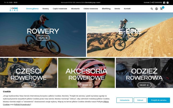 Skärmbild av alchimowiczbike.pl