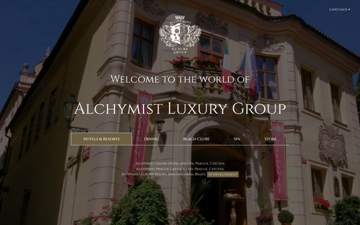 Screenshot of alchymisthotels.com