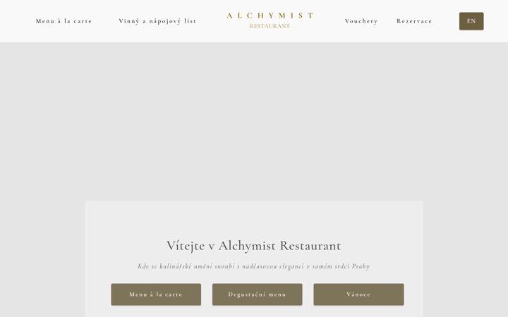 Screenshot of alchymistrestaurant.cz
