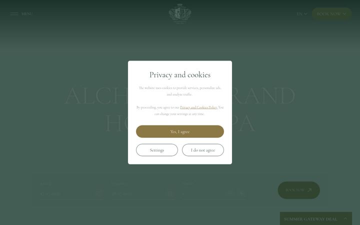 Screenshot of alchymistspa.com