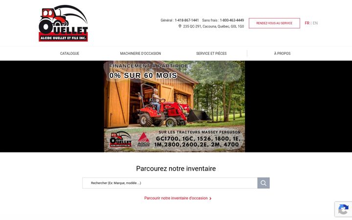 Screenshot of alcideouellet.com