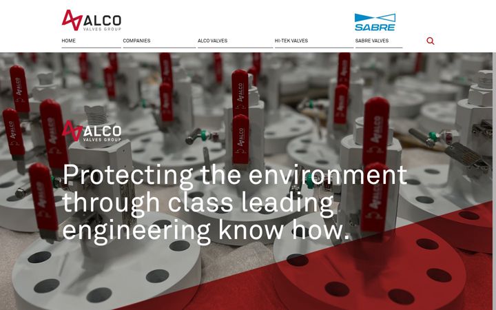 Screenshot of alco-valves.com