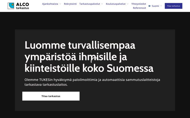 Screenshot of alco.fi