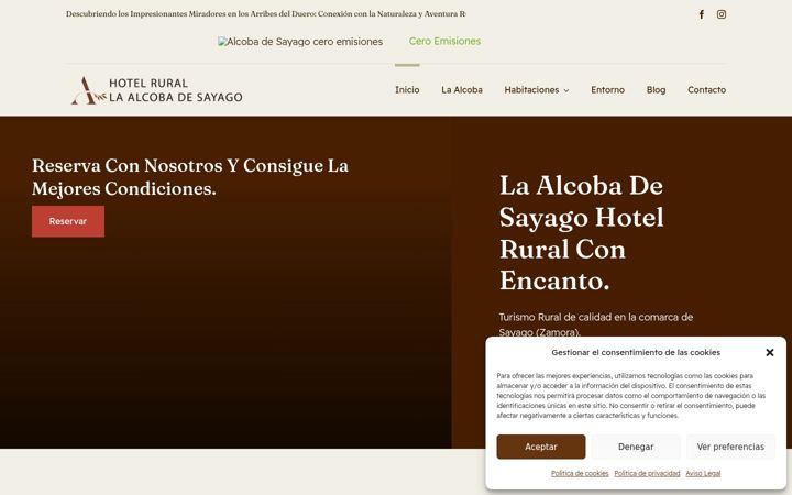 Screenshot of alcobadesayago.com